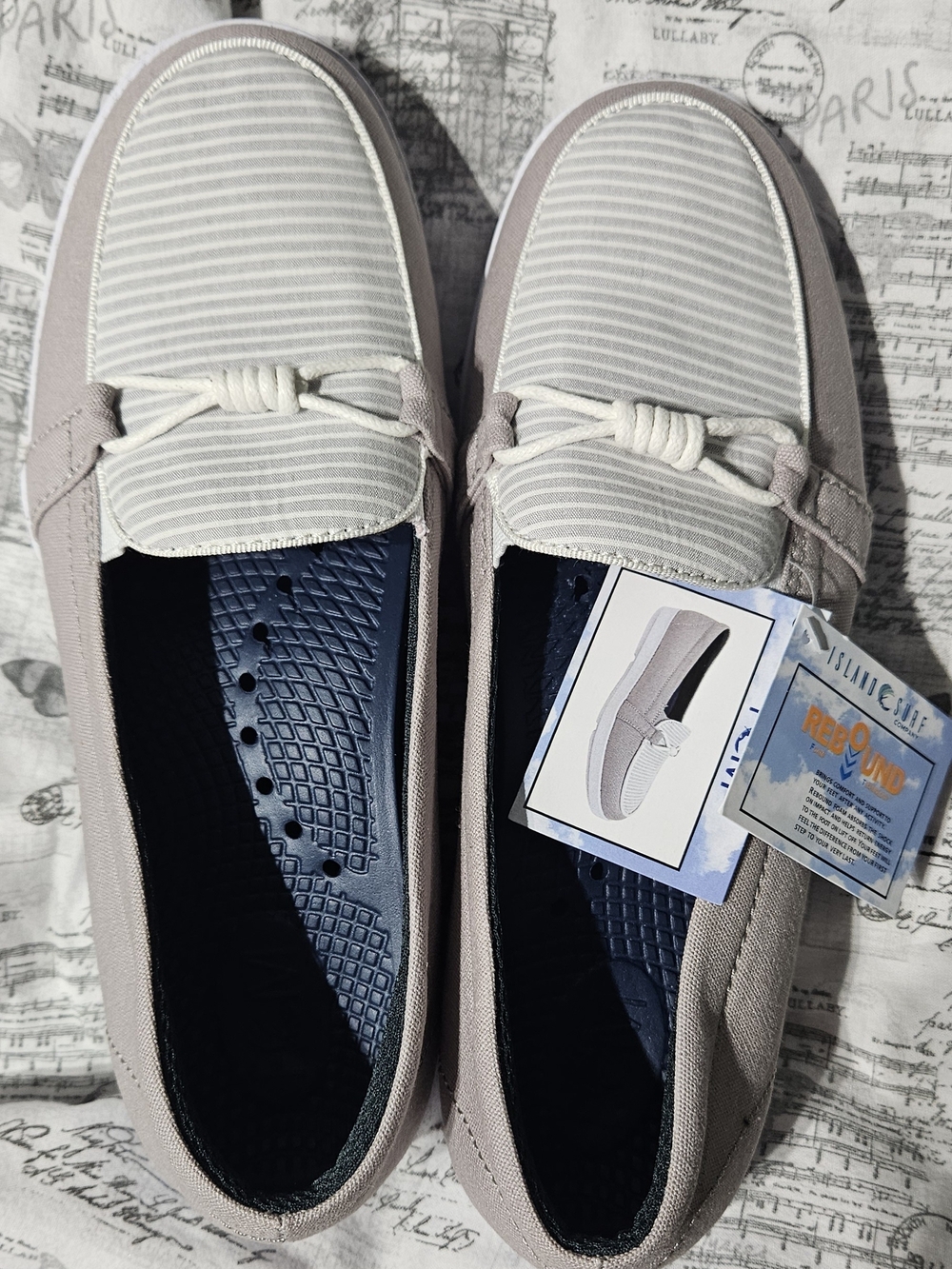 Womens Rebound Ultra Lightweight Casual Slip-On Shoes in Light Gray
